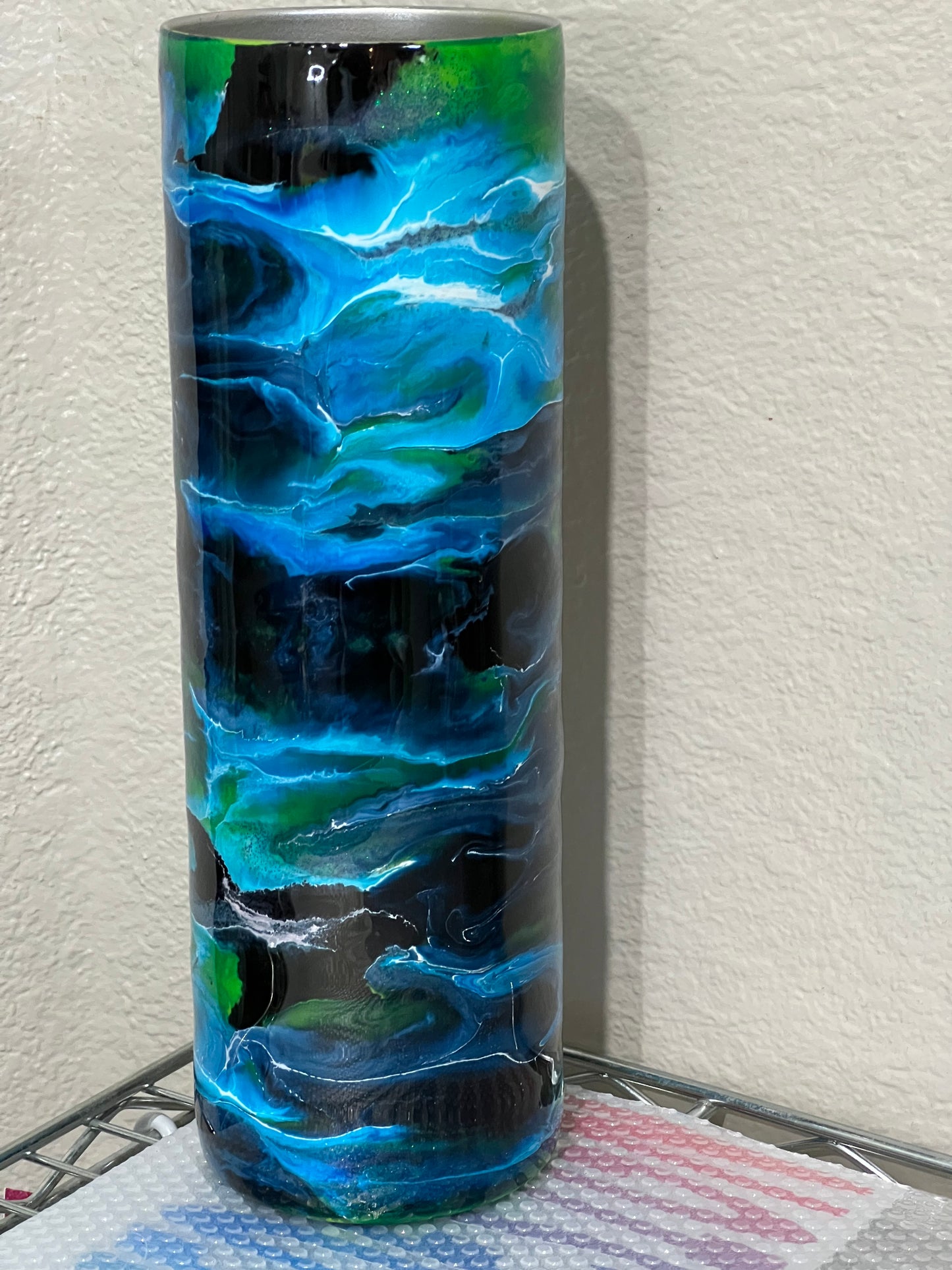 Green and blue swirl