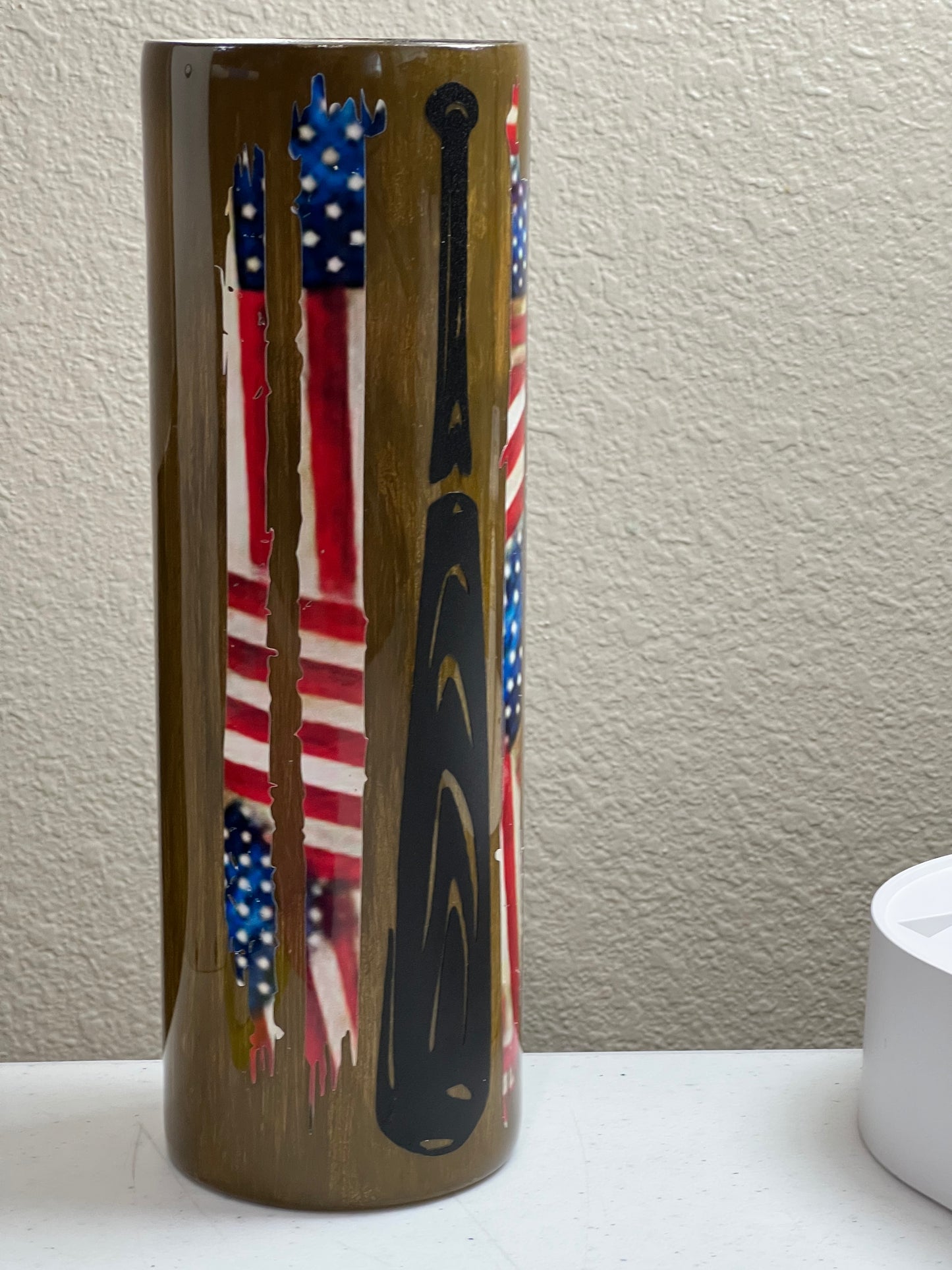 Wood grain/Baseball Bat Flag